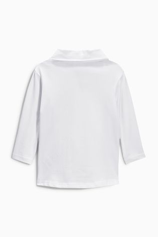 White Half Sleeve Jersey Top (3-16yrs)